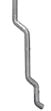Rain Water Draining Gutter Downpipe on white Stock Photos