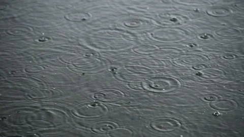 Rain water drop on a water surface 動画素材 254351408