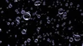 Rain water droplets close up falling away from camera DOF slow motion loop blue HD Footage