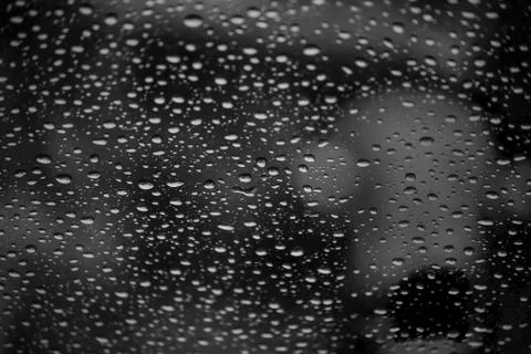 Rain water droplets on a windscreen Stock Photos