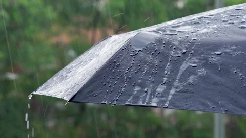 Rain water drops falling and splashing Vidéo 289727079