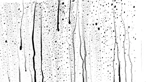 Rain water drops Falling Down On the Window Glass in slow motion, Stock Footage 95393591