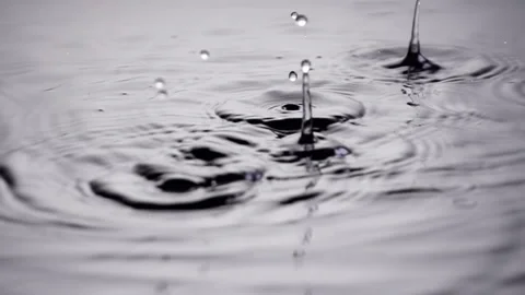 Rain Water Drops Slow Motion 動画素材 198982412