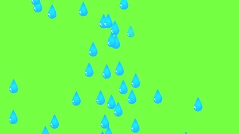 Rain water falling on green screen. Rain... | Stock Video | Pond5