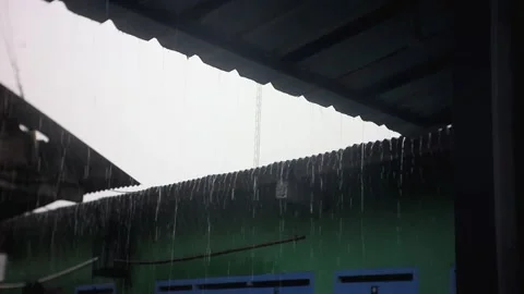 Rain water flow Stock Footage 208655035