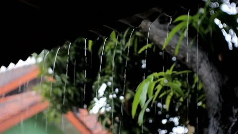 Rain water flow Stock Footage 208657150