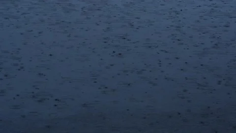 Rain on water Stock Footage 165692977