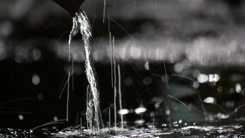 Rain Water from Gutter Stock Footage 71943610