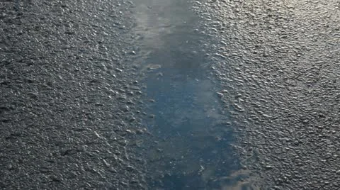 Rain water road Stock Footage 11496659