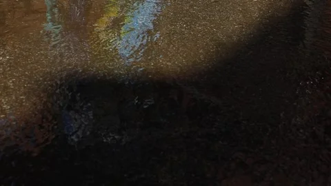 Rain water running on road Stock Footage 324500548