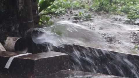 Rain water spray Stock Footage 301215069
