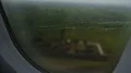 Rain water on window of passenger aircraft making emergency landing on field 4k or 4k+ Resolution