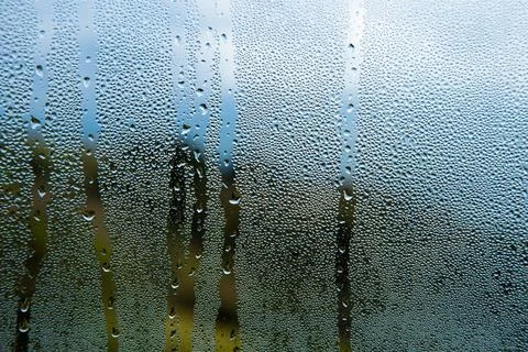 Rain water on window 스톡 사진
