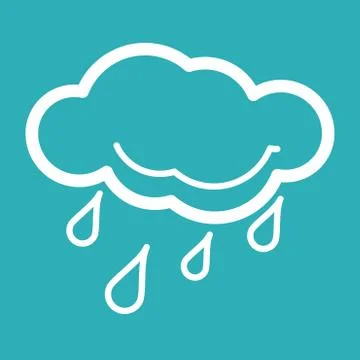Rain Weather Icon Stock Illustration