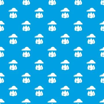 Rain weather pattern seamless blue Illustrazione stock