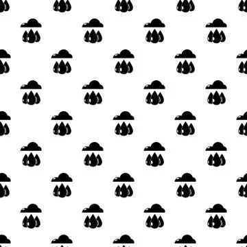 Rain weather pattern seamless Illustrazione stock