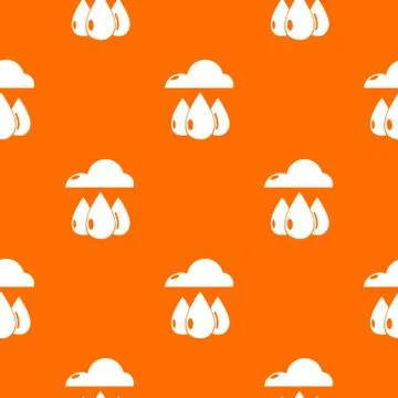 Rain weather pattern vector orange Illustrazione stock