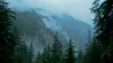 RAIN IN WESTERN HIMALAYS 库存影片 11109631