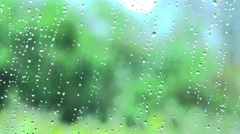 RAIN ON WINDOW 2 Stock Footage 37528828