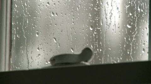 Rain on window (4 of 4) Stock Footage 100990