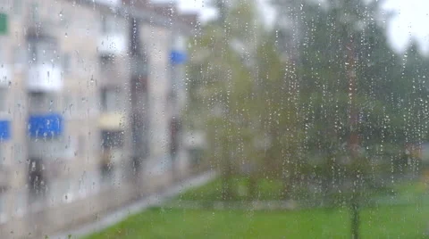 Rain window bad weather Stock Footage 63037299