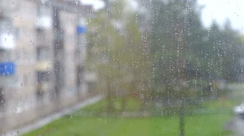 Rain window bad weather Stock Footage 63037795