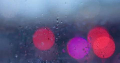 Rain on the window with blur outdoor view Stock Footage 231446161