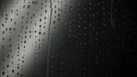 Rain on window. Drops Dripping Down The Glass. Stock Footage 160486140