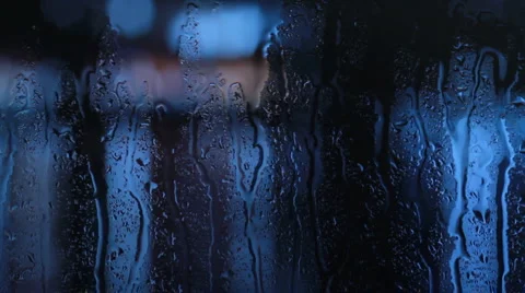 Rain on Window Stock Footage 933975