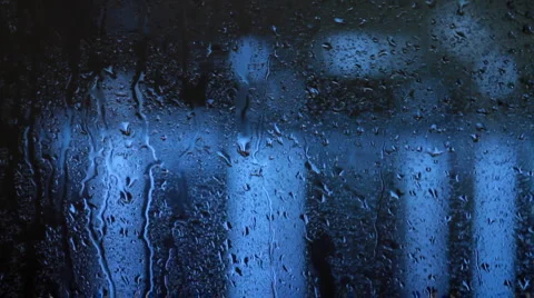 Rain on Window Stock Footage 934524