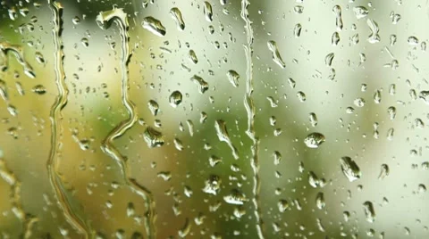 Rain on Window Stock Footage 8651216