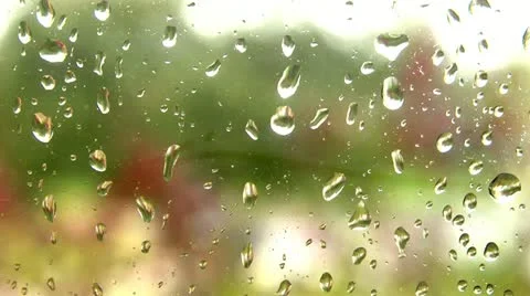 Rain window Stock Footage 12422276