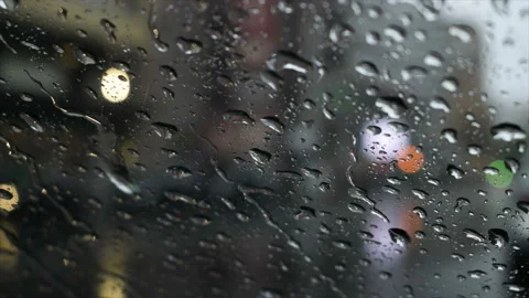 Rain On Window Stock Footage 123745783