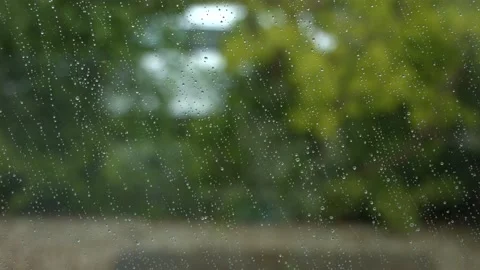 Rain on window Video stock 130588531
