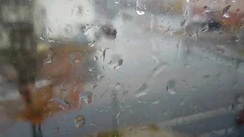 Rain on Window Stock-Footage 144626807