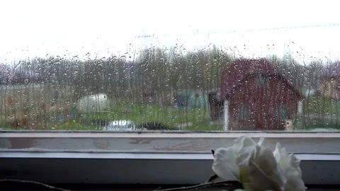 Rain window Stock Footage 148880571