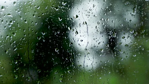 Rain on window Stock Footage 221584869