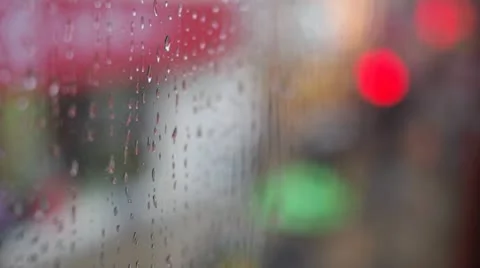 Rain on window glass Stock Footage 22247549