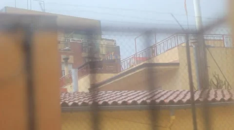 Rain on the Window Glass Stock Footage 43217202