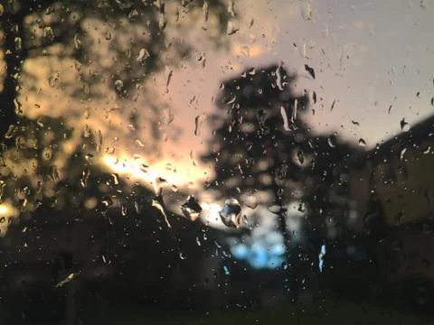 Rain on Window Stock Photos