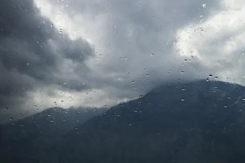 Rain in the window Stock Photos