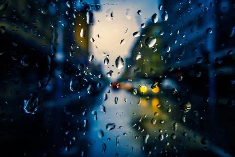 Rain On Window Foto stock