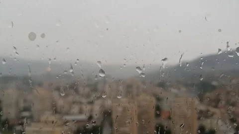 Rain on the window, raining Video stock 90374700