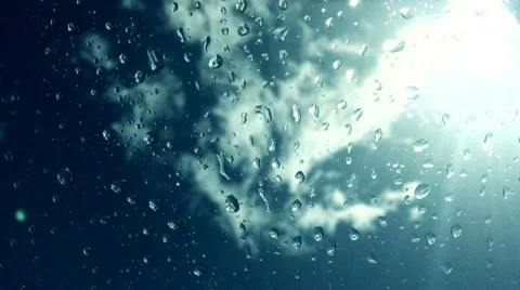 Rain windows splash 6 Video stock 48717179