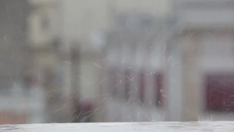 Rain on the windowsill Video stock 135144175