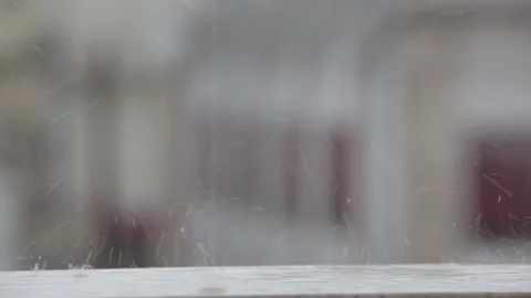 Rain on the windowsill Video stock 135144207