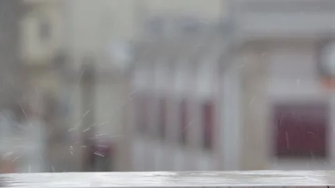 Rain on the windowsill Video stock 135144221