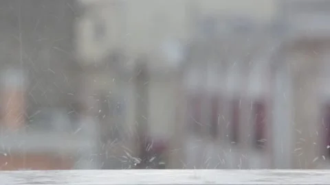 Rain on the windowsill Video stock 135144339