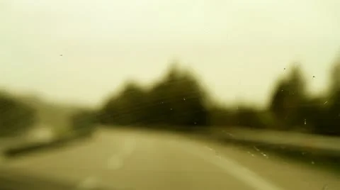 Rain on windshield Stock Footage 10711409