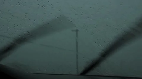 Rain on Windshield Stock Footage 41212838